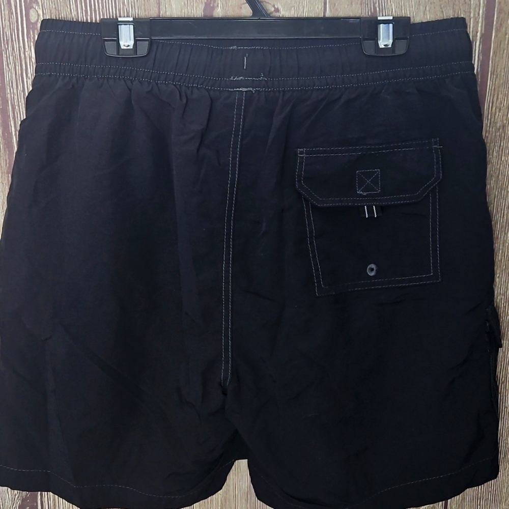 Tommy Bahama Lined Swim Trunks Size M/M Black - Picture 3 of 4